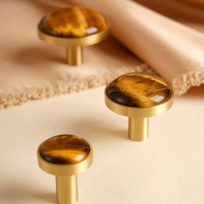 Ganchos de Latão e Pedra Natural - Elegância Nórdica