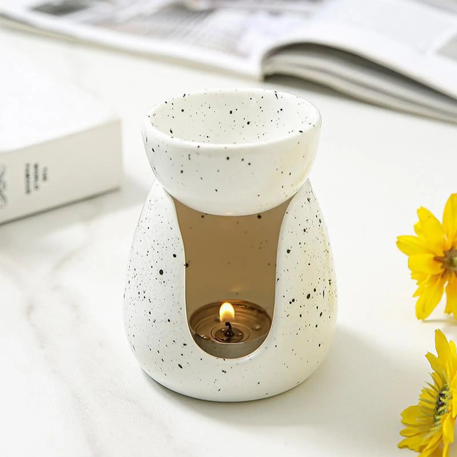 Aromaterapia Óleo Essencial Aquecedor, Tabletop Cera Derreter Queimador para Escritório, Casa, Quarto, SPA, Yoga