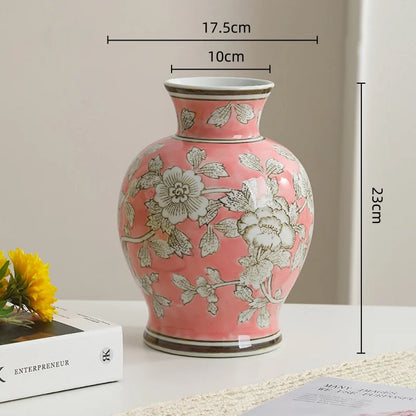Vaso vintage chinês de porcelana azul e branca, vaso de cerâmica artesanal, garrafa de porcelana, vaso de flores, acessórios de decoração para casa