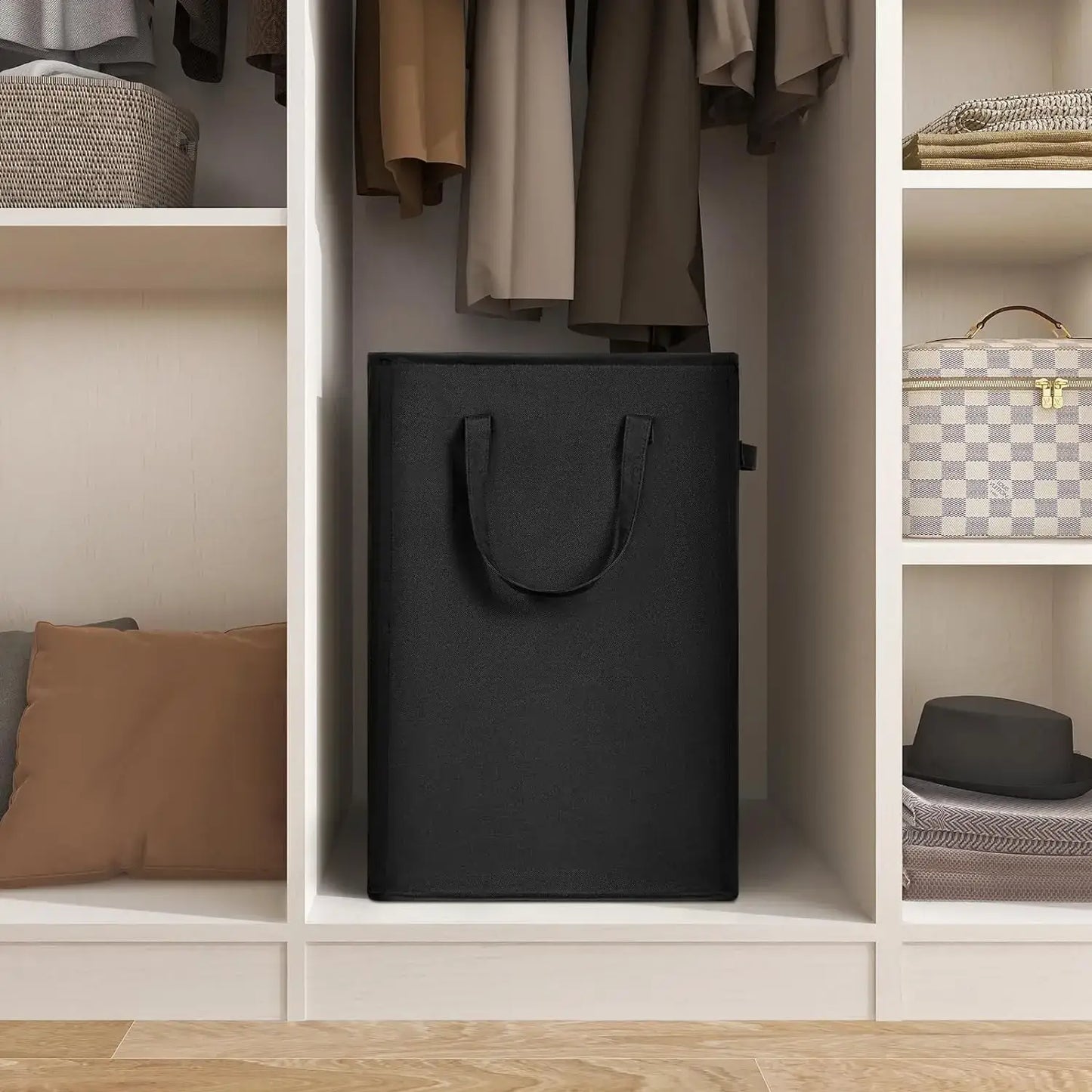 Cesto Dobrável para Roupas com Alças