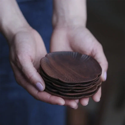 Coaster de madeira maciça copo esteira faia chá café almofada antiderrapante isolamento esteira cozinha resistente ao calor bebida esteira bandeja de chá