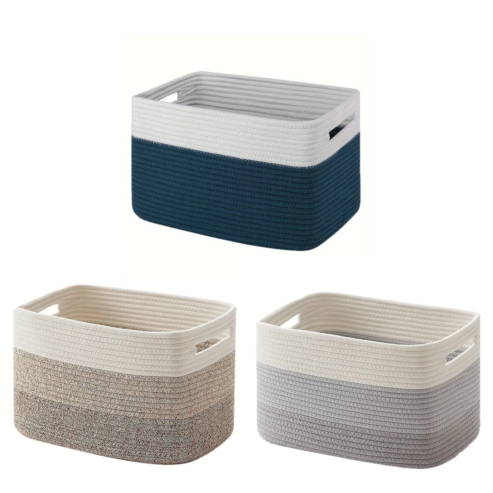 Cestas organizadoras, cestas de armazenamento tecidas para prateleiras, cestas de armazenamento de brinquedos infantis, cestas decorativas para casa Cadeaux InvitéS 