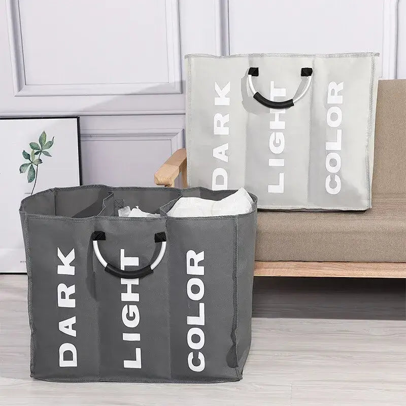 Cesto Dobrável Impermeável com 3 Compartimentos