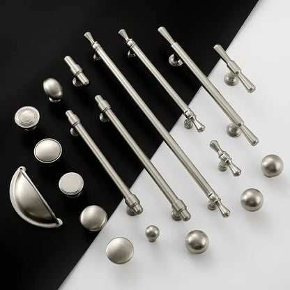 Puxadores de Móveis em Latão Prateado