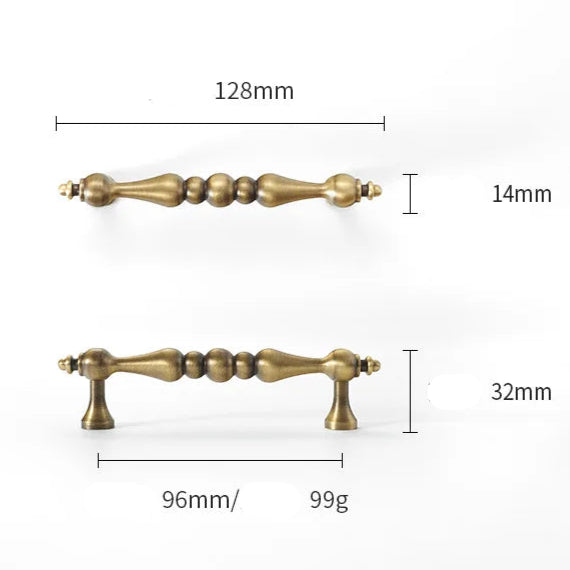Puxadores de Aço Estilo Francês Retrô para Móveis