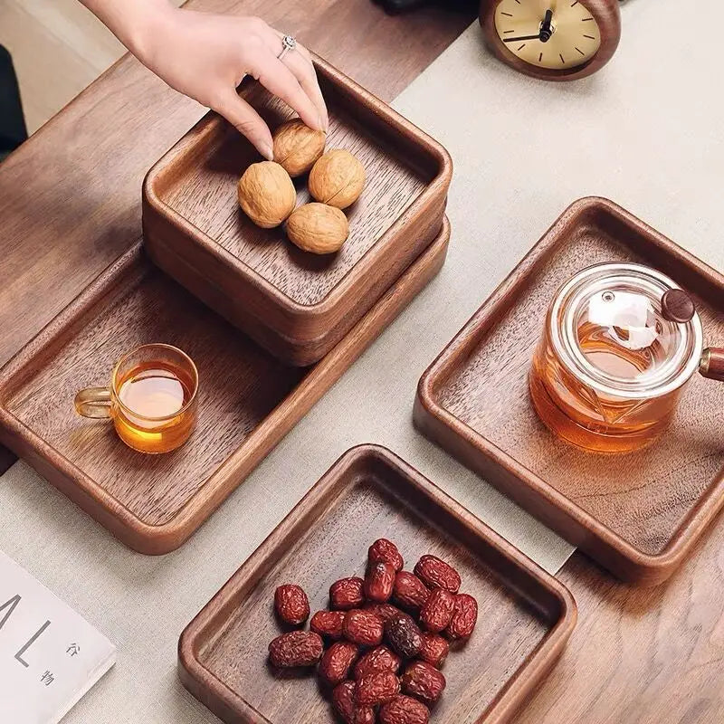 Bandeja de Madeira Empilhável para Frutas e Sobremesas