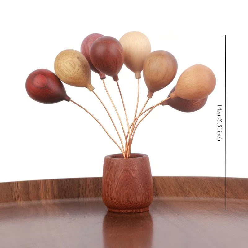 Log balão de madeira maciça pequenos ornamentos de carro vários madeira artesanal criativo presente para casa adereços decoração de natal