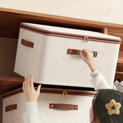 Caixas Organizadoras de Linho com Zíper