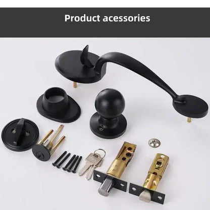 Fechadura de Porta Elegância Rústica em Liga de Zinco