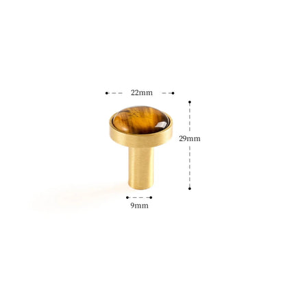 Ganchos de Latão e Pedra Natural - Elegância Nórdica