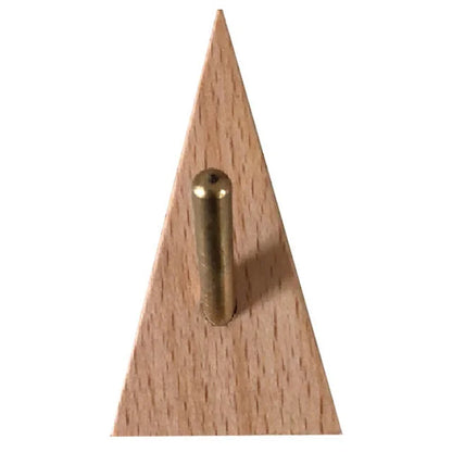 Gancho Triangular de Madeira e Latão para Decoração