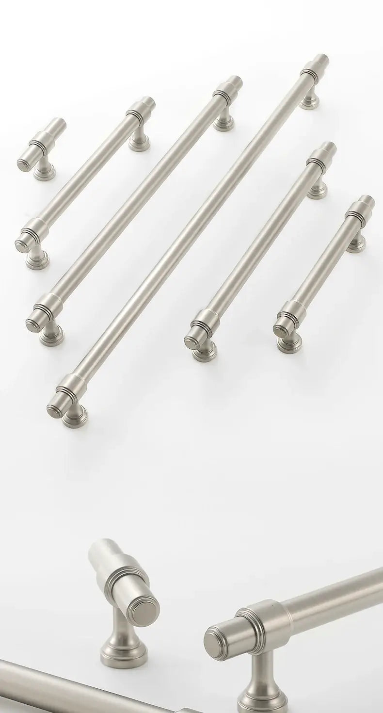 Puxadores de Móveis em Latão Prateado