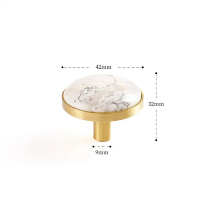 Ganchos de Latão e Pedra Natural - Elegância Nórdica