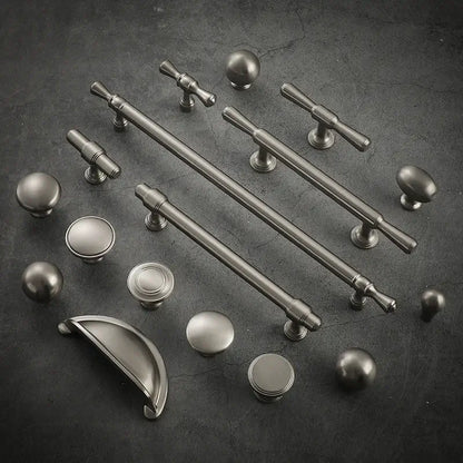 Puxadores de Móveis em Latão Prateado