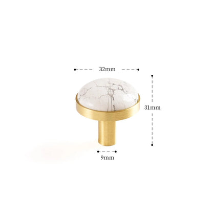 Ganchos de Latão e Pedra Natural - Elegância Nórdica