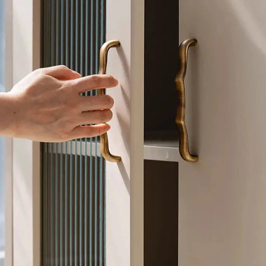 Puxadores de Latão Envelhecido para Armário e Gaveta