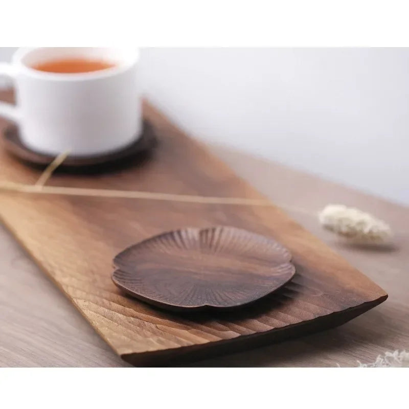Coaster de madeira maciça copo esteira faia chá café almofada antiderrapante isolamento esteira cozinha resistente ao calor bebida esteira bandeja de chá