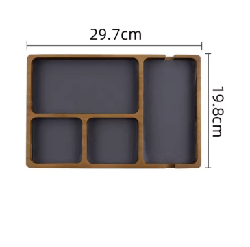 Bandeja Organizadora de Madeira para Escritório