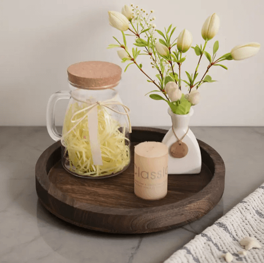 Bandeja de Madeira Rústica