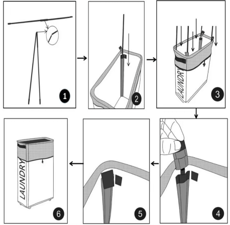 Cesto de Lavanderia Dobrável com Rodas