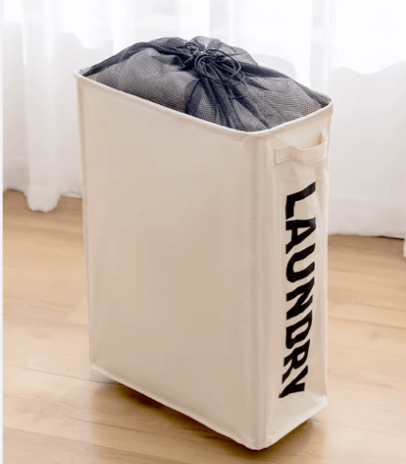 Cesto de Lavanderia Dobrável com Rodas