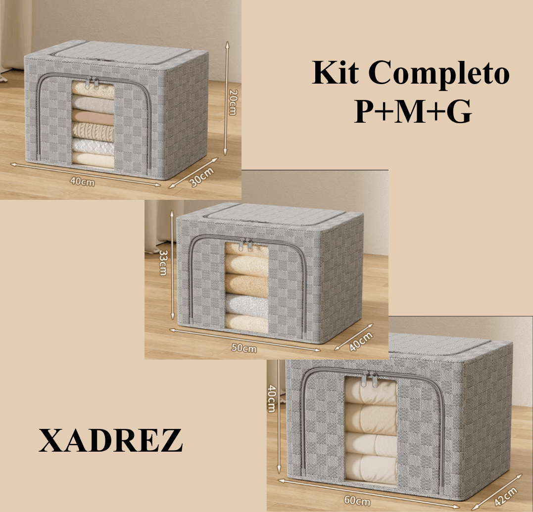 Organizador de Roupas Lumière | Visor Premium - Kit 3 Tamanhos
