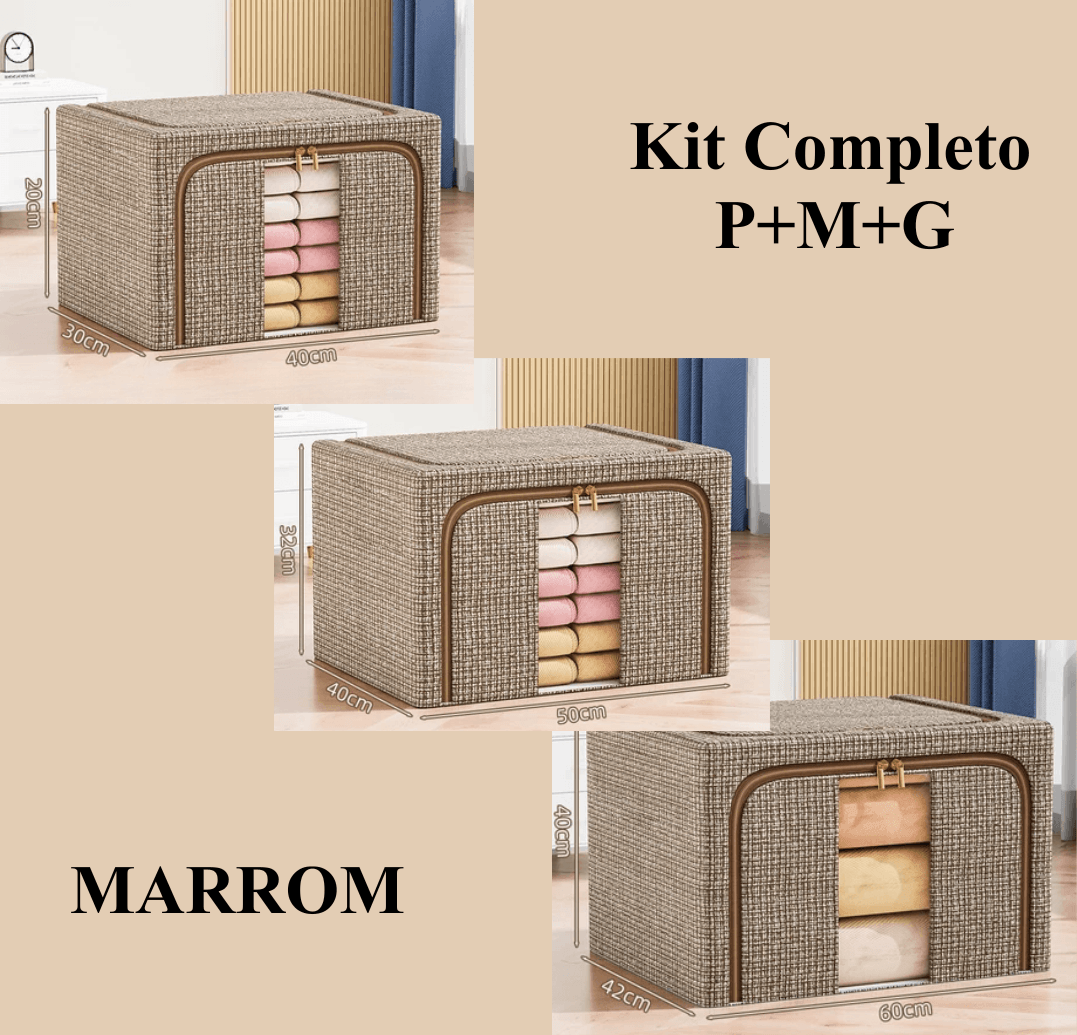 Organizador de Roupas Lumière | Visor Premium - Kit 3 Tamanhos