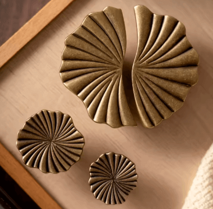 Maçanetas Vintage Dupla de Aço para Armário e Gaveta