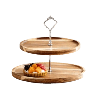 Bandeja de Bambu para Frutas e Sobremesas