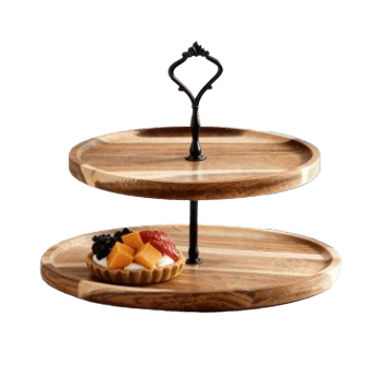 Bandeja de Bambu para Frutas e Sobremesas