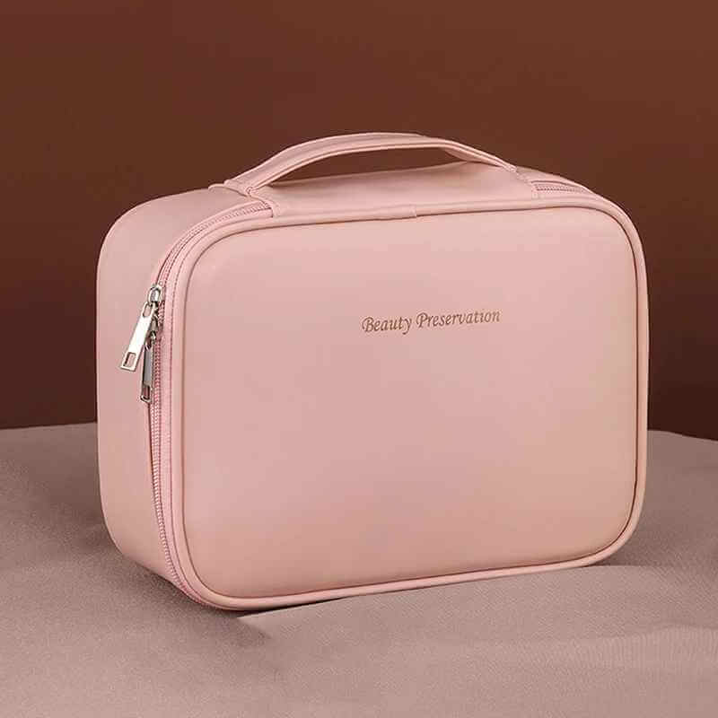 Necessaire Feminina em Tecido PU Impermeável e Zíper