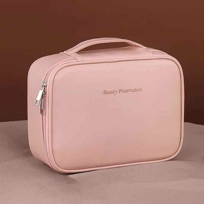 Necessaire Feminina em Tecido PU Impermeável e Zíper