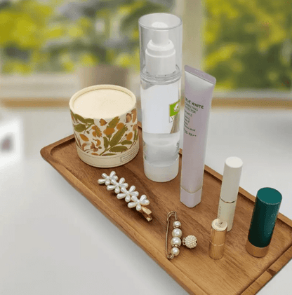 Bandeja de Madeira Natural para Decoração e Armazenamento